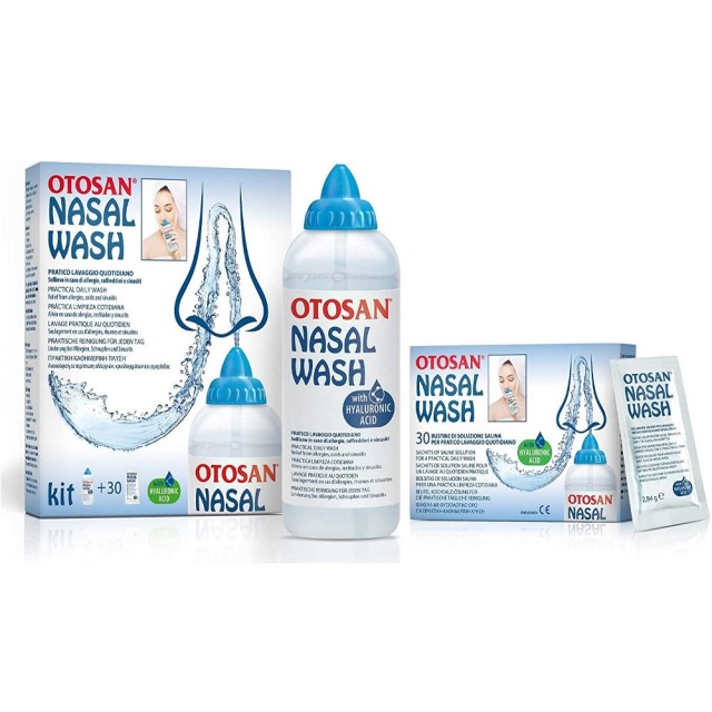 Otosan Nasal Wash Kit & 30φακελίσκοι (Φιαλίδιο & Φακελάκια με Φυσιολογικό Ορό για Ρινικές Πλύσεις)