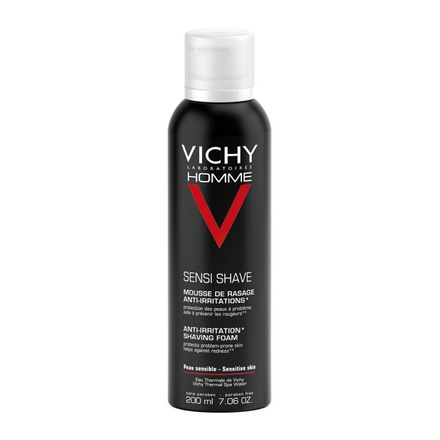 Vichy Homme Mousse A Rager Anti-Irritation 200ml (Αφρός Ξυρίσματος Κατά των Ερεθισμών)