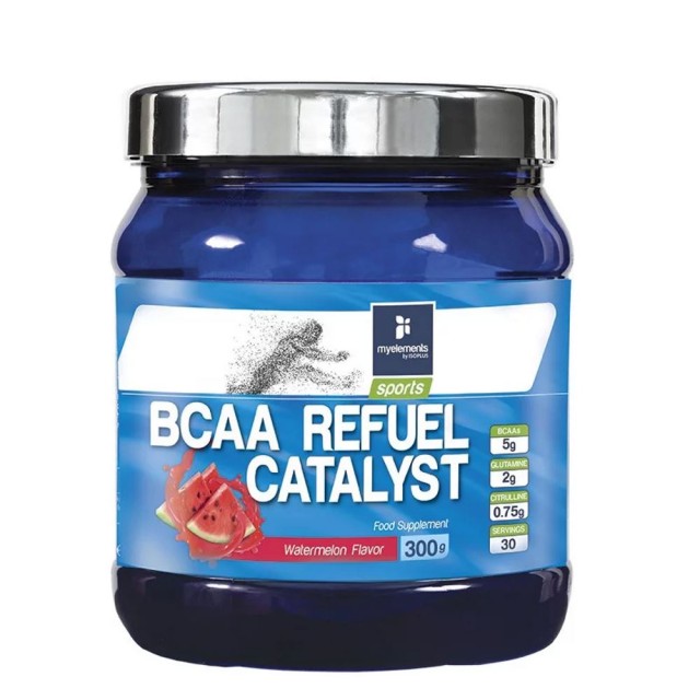 My Elements BCAA Refuel Catalyst Watermellon 300gr (Φόρμουλα με Αμινοξέα & Ηλεκτρολύτες για Αύξηση της Μυικής Μάζας - Γεύση Καρπούζι)