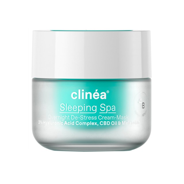 Clinea Sleeping Spa Overnight De-stress Cream Mask 50ml (Κρέμα Μάσκα de-stress Νυκτός)