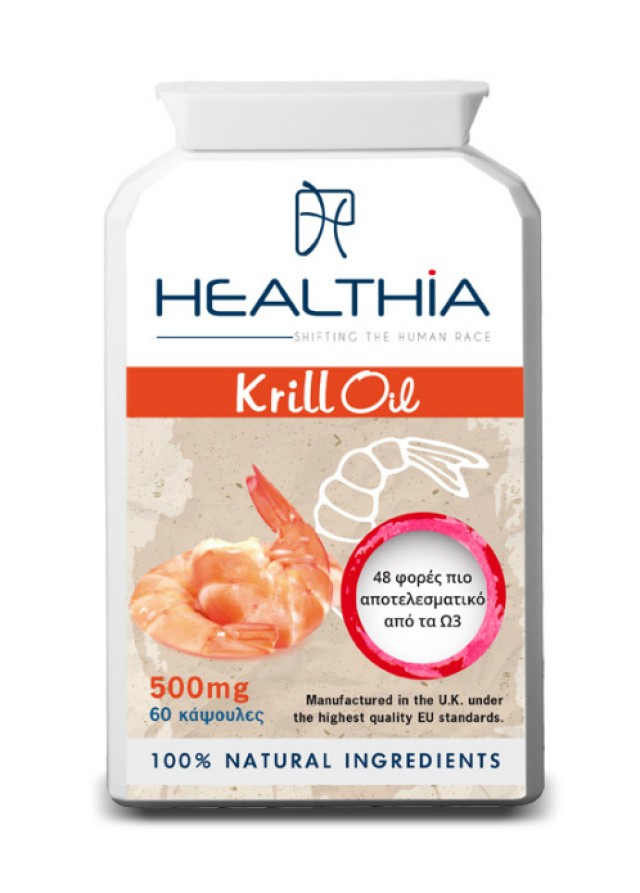 Healthia Krill Oil 60caps 500mg (Έλαιο Krill)