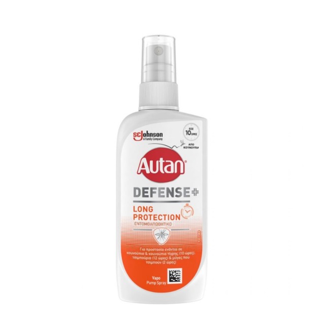 Autan Defense Long Protection Spray 100ml (Εντομοαπωθητικό Γαλάκτωμα για Προστασία Έως και 10 Ώρες για Ενήλικες & Παιδιά άνω των 2 Ετών)