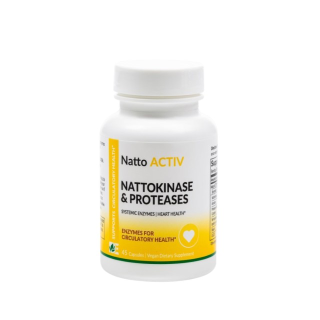 AM Health Dynamic Enzymes Natto Activ Nattokinase & Proteases 45caps (Συμπλήρωμα Διατροφής για την Yγεία του Kυκλοφορικού & του Καρδιαγγειακού Συστήματος)