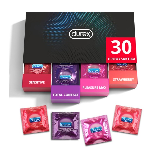Durex Love Premium Collection Pack 30τεμ (Κασετίνα με 4 Είδη Προφυλακτικών) 