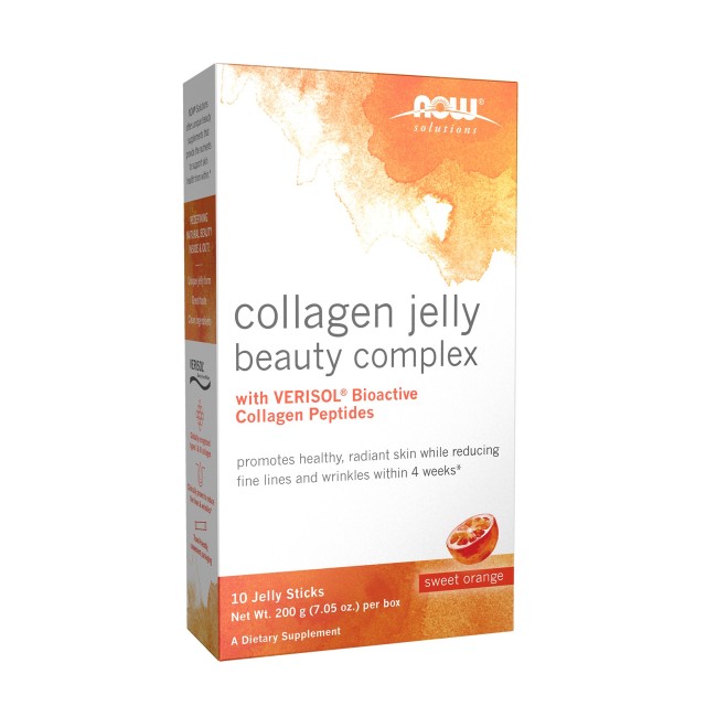Now Solutions Collagen Jelly Beauty Complex 10 jelly sticks (Πόσιμο Κολλαγόνο με Γεύση Γλυκό Πορτοκάλι)