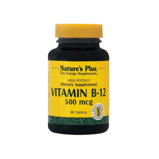 Natures Plus B-12 500mg 90tab (Νευρικό σύστημα)