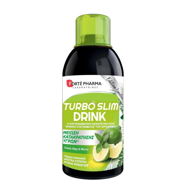 Forte Pharma Turboslim Drink Lime & Mint 500ml (Αποτοξινωτικό Υγρό για Μείωση της Κατακράτησης με Γεύση Λάιμ & Μέντα)