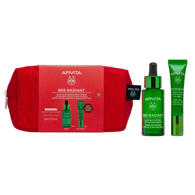 Apivita Bee Radiant SET Glow Activating & Anti-Fatigue Serum 30ml & ΔΩΡΟ Eye Cream 15ml (ΣΕΤ Περιποίησης για Σημάδια Γήρανσης & Ξεκούραστη Όψη)