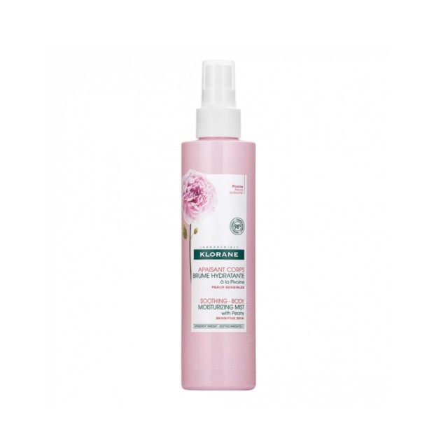 Klorane Peony Soothing Body Moisturizing Mist 200ml (Ενυδατικό Mist Σώματος για Ευαίσθητη Επιδερμίδα