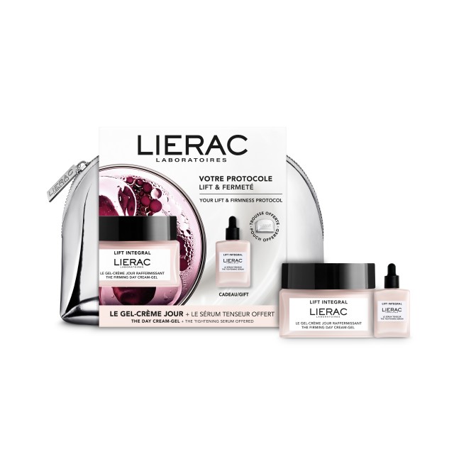 Lierac Lift Integral SET The Firming Day Gel Cream 50ml & GIFT The Tightening Serum 15ml & Pouch