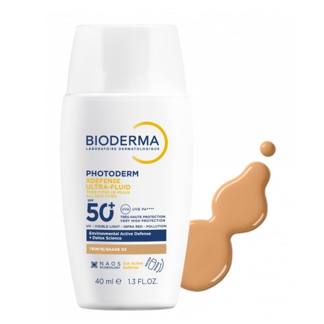 Bioderma Photoderm Xdefence Ultra-fluid SPF50+ Shade 3 40ml (Αντηλιακό Προσώπου με Χρώμα)