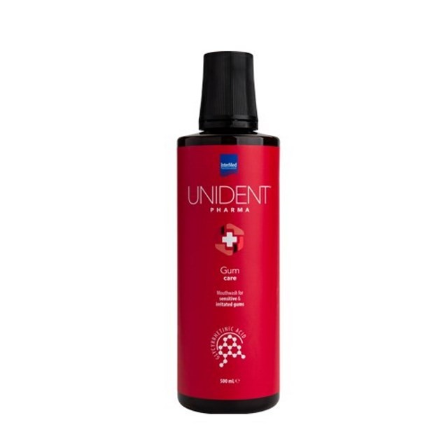 Unident Pharma Gum Care Mouthwash 500ml (Στοματικό Διάλυμα για τα Ευαίσθητα & Ερεθισμένα Ούλα)